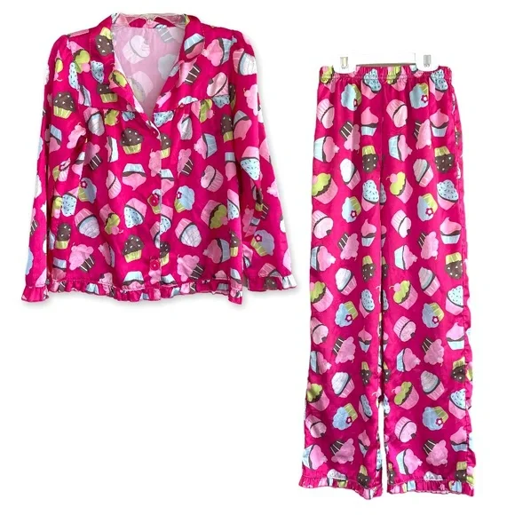 Cupcake PJ Boyshort Set - White/Pink